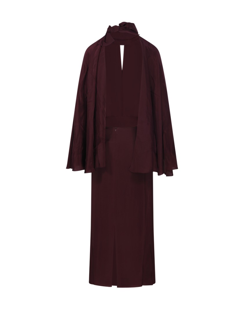 Johanna Ortiz Wine Parajes Lejanos Ankle Dress In Burgundy