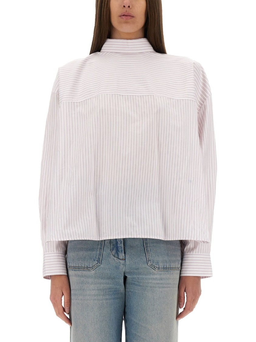 Shop Victoria Beckham Oversized Blouse With Knotted Collar
