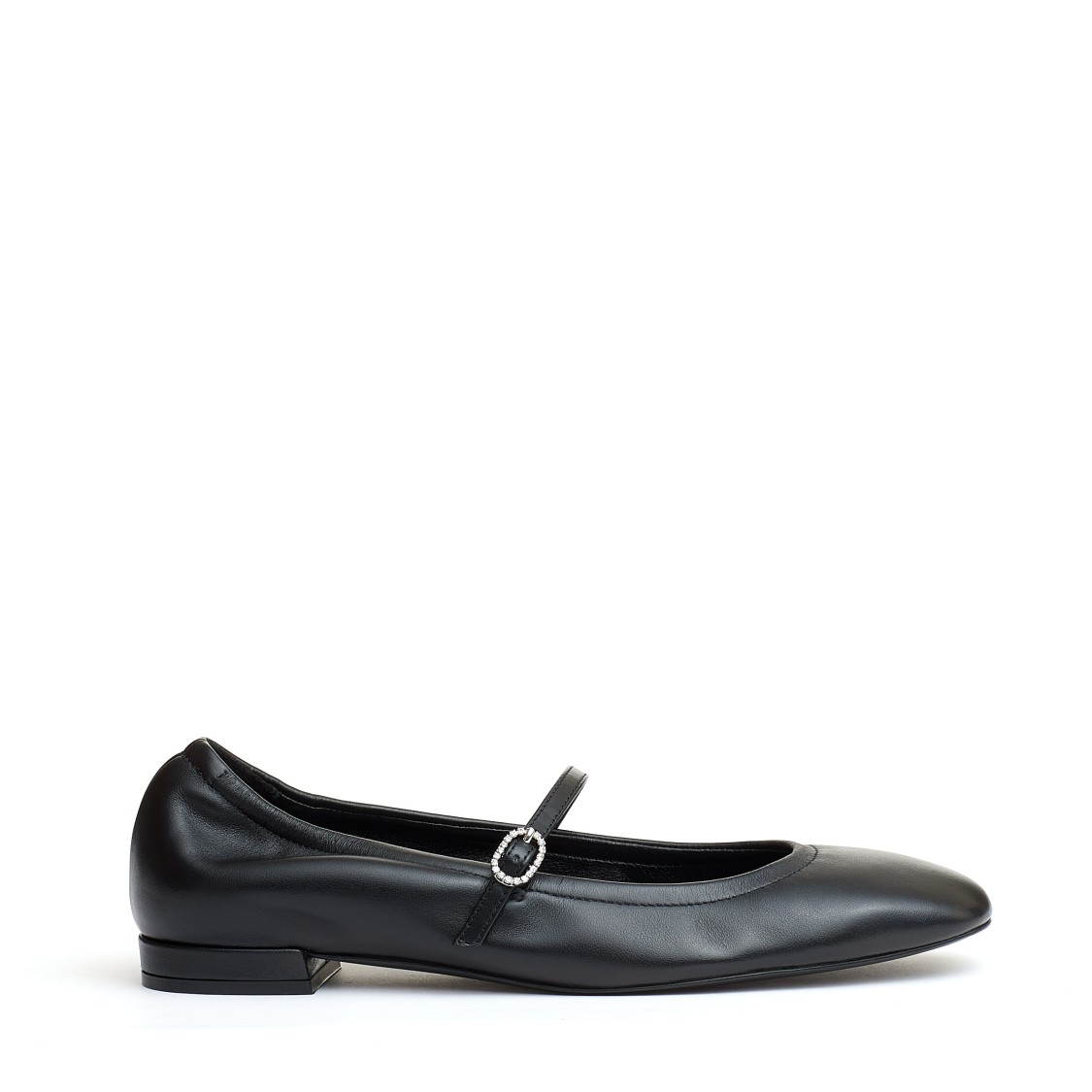 Stuart Weitzman Claris Leather Mary Jane Ballet Flats In White