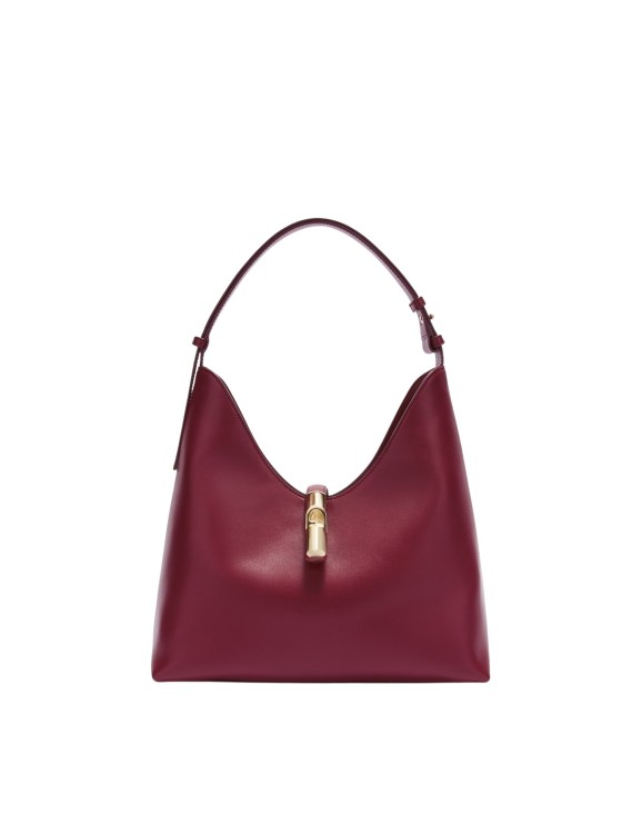 トートバッグ Furla Cherry Red Leather Goccia M Hobo Bag Furla Cherry Red Leather Goccia M Hobo Bag in Red | THE LIST