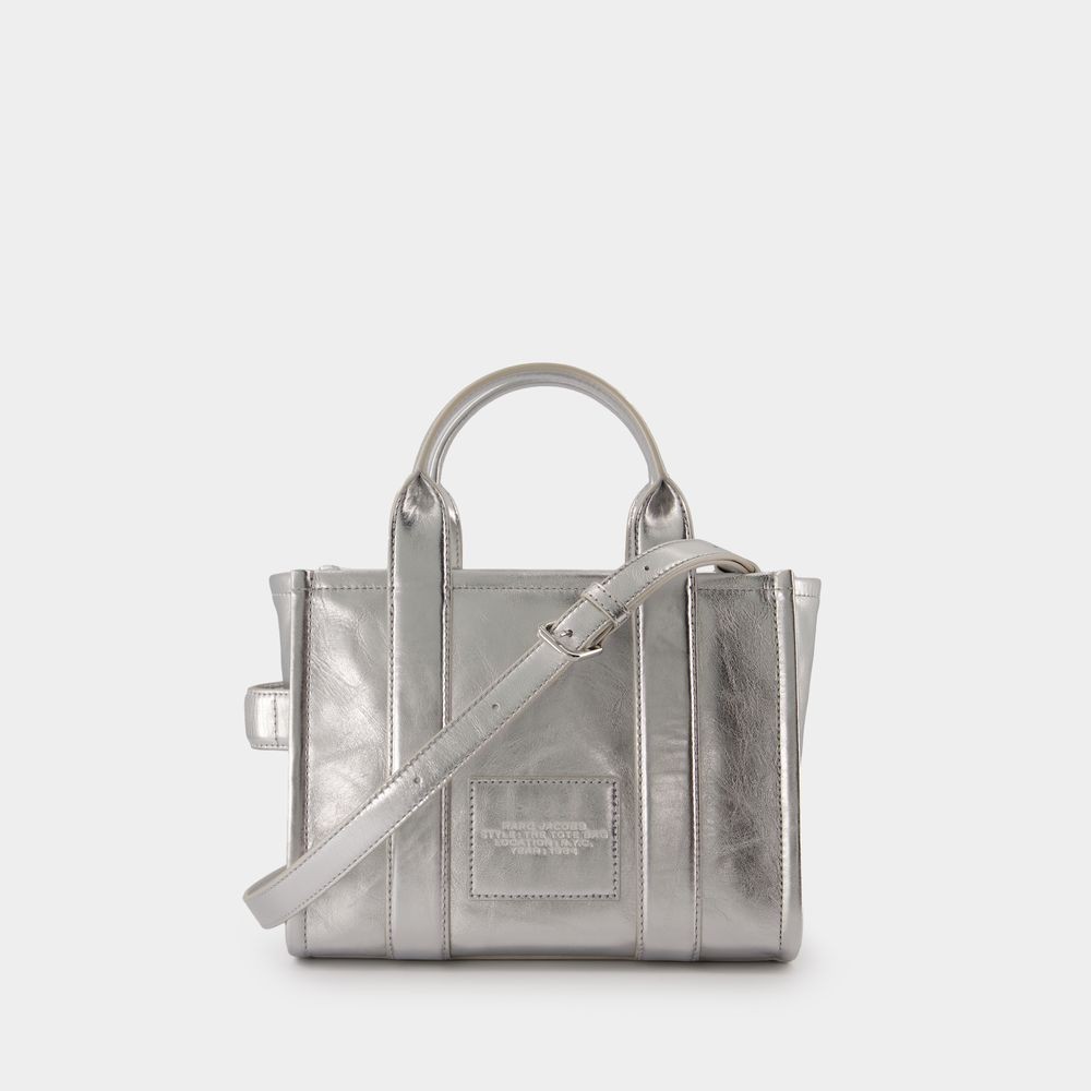 Marc Jacobs The Small Tote - Leather - Silver In White