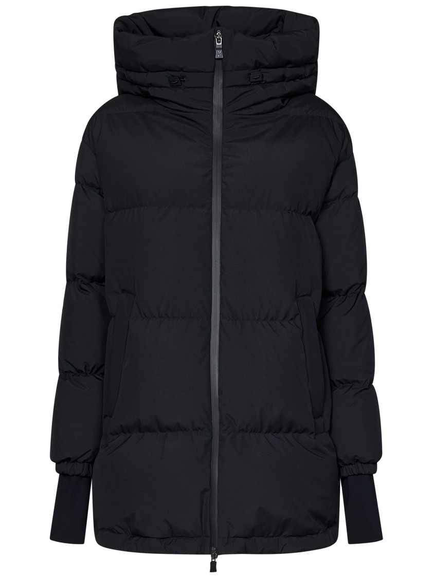 Herno Black Quilted Gore-tex Down Jacket In Black