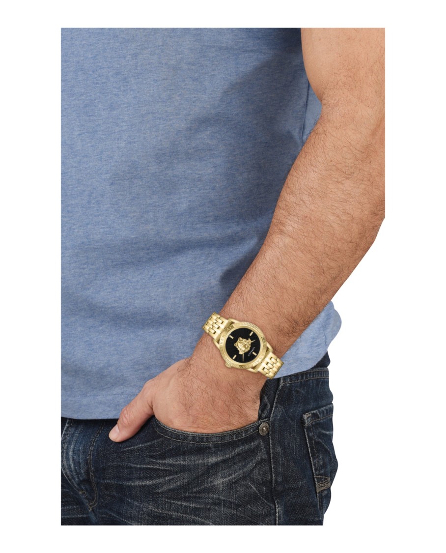 Versace V-palazzo Bracelet Watch Man Wrist Watch Gold Size Onesize Stainless Steel In Gold