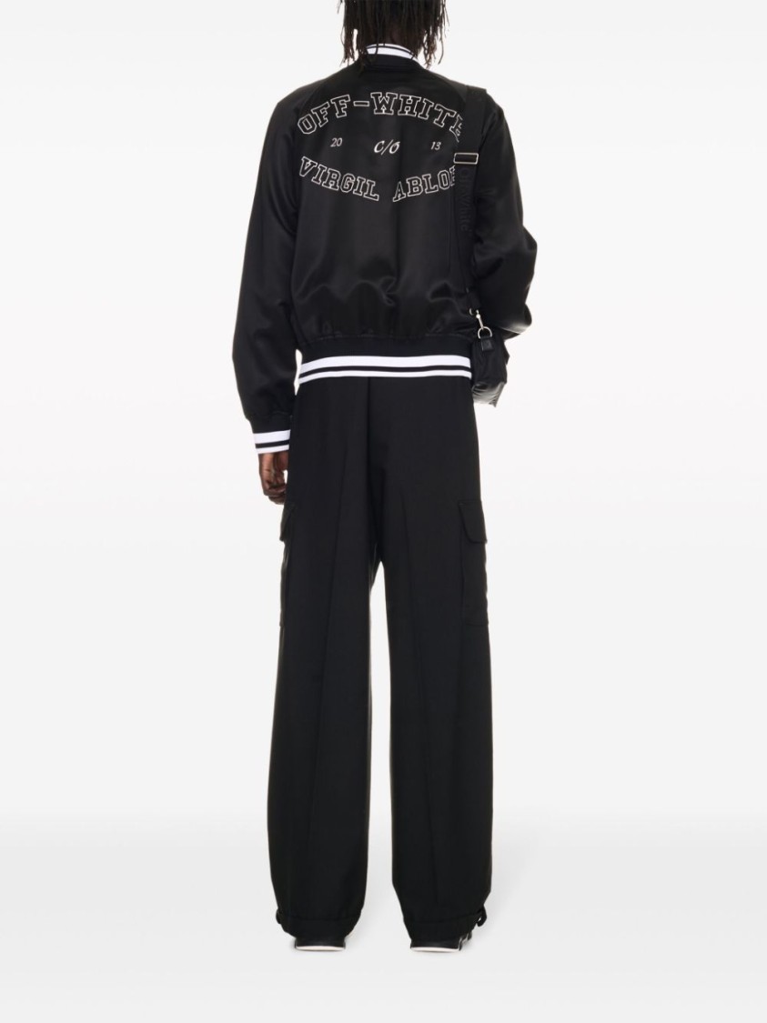 Shop Off-white Black Satin Finish Jacket