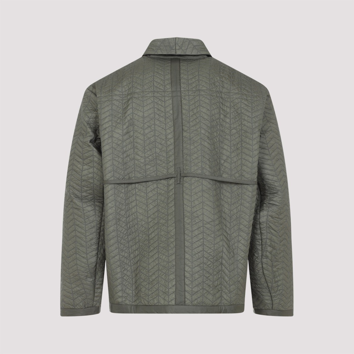 Craig Green Quilted Cotton Blend Jacket With Adjustable Drawstring In Green