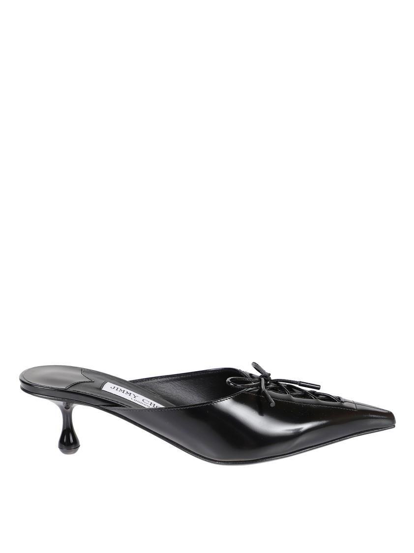 Jimmy Choo Pointed Toe Pumps With Lace-up In Black