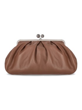 Max Mara Leather Cotton Canvas Giardiniera Mini Handbag Tote