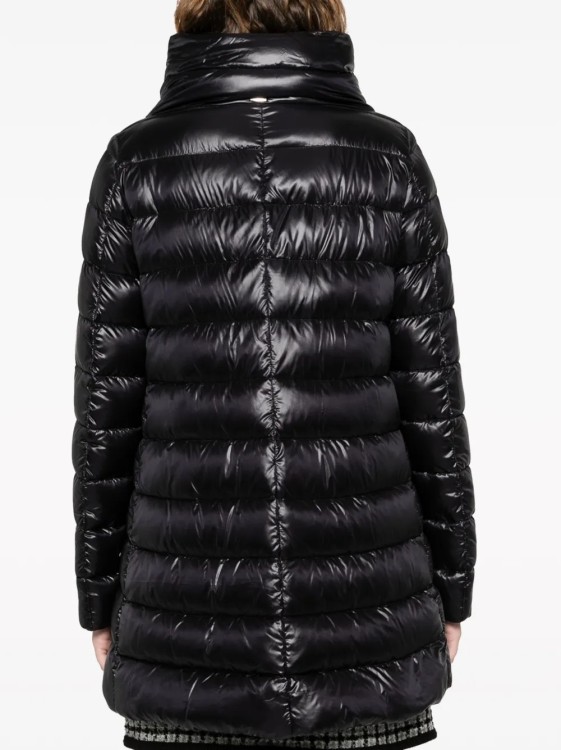 ブルゾン Herno Black High Collar Puffer Jacket With Horizontal Herno Black High Collar Puffer Jacket With Horizontal