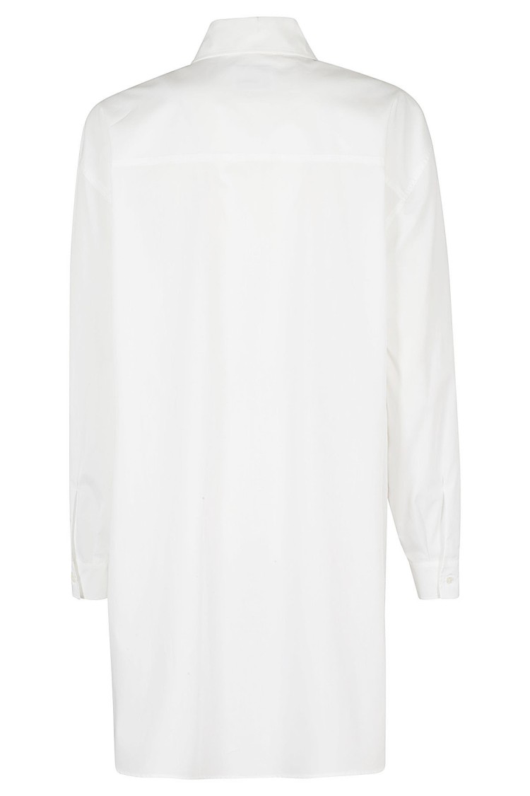 Moschino Popeline Shirt With Classic Collar In White