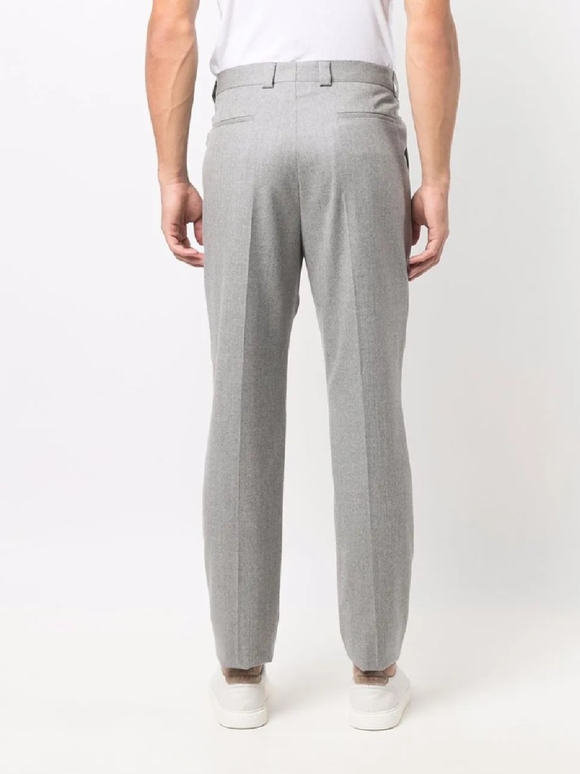 Brunello Cucinelli Tailored Grey Trousers With Subtle Pleat Detail In Gray