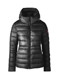 Canada Goose Quilted Hooded Down Coat With Padded Design In Black