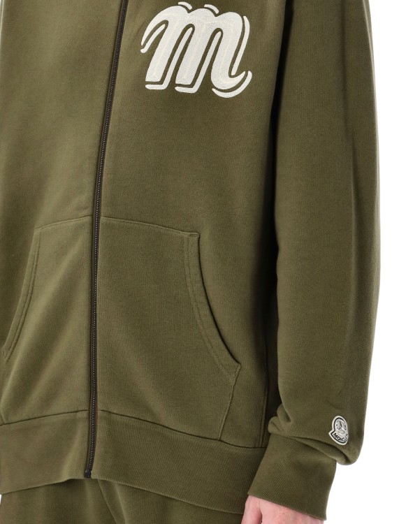 Moncler Genius Olive Green Zip-Up Hoodie in Green | THE LIST