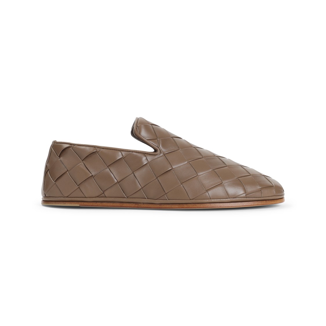 Bottega Veneta Sunday Woven Slippers In Brown