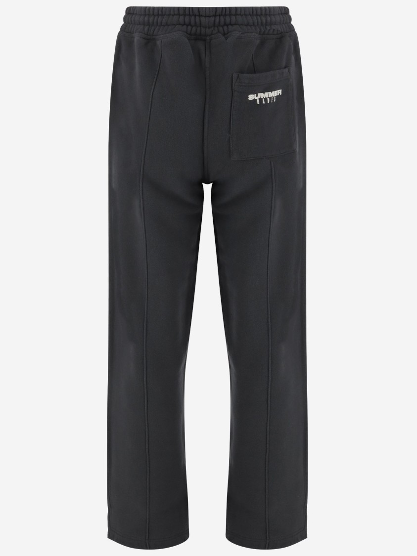 Summer Games Organic Cotton Jogging Pants In Black