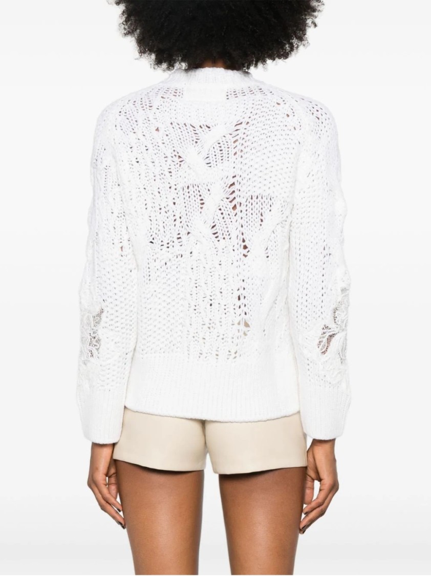 Ermanno Scervino Long Sleeve Crew Neck Sweater