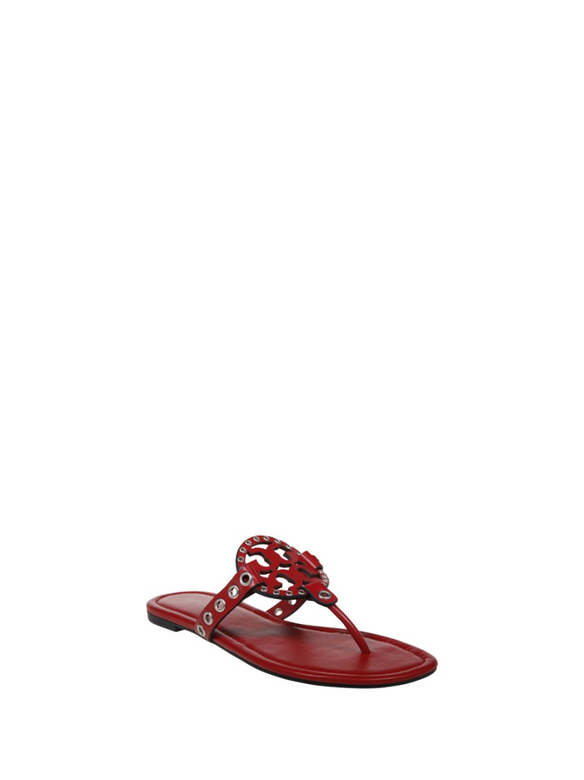 Tory Burch Miller Eyelet Sandal In Red