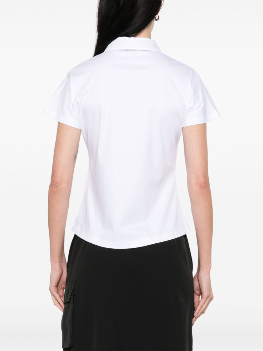 Herno Ever Cotton Interlock/new Popeline/monogram ポロシャツ In White
