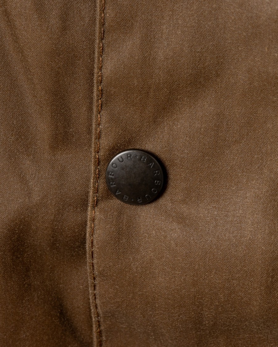 Barbour Beaufort Waxed Cotton Jacket With Iconic Design Elements In Brown
