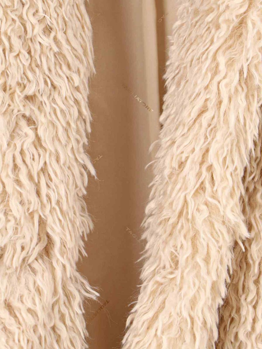 Tagliatore Faux Fur Texture Jacket In Neutral
