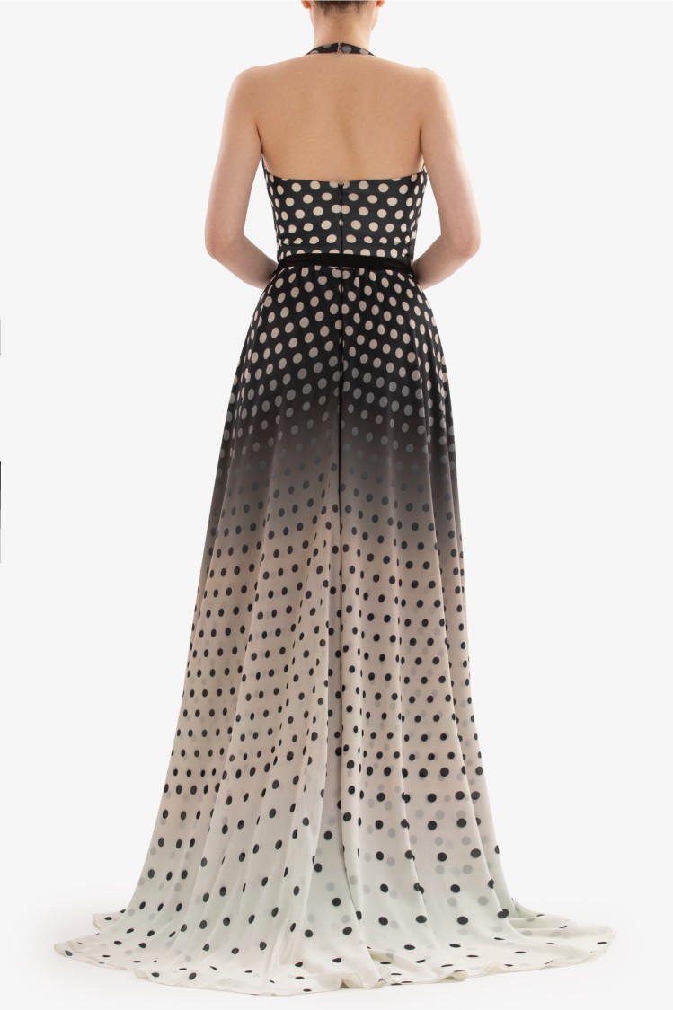Saiid Kobeisy Gradient Printed Dress In Multi