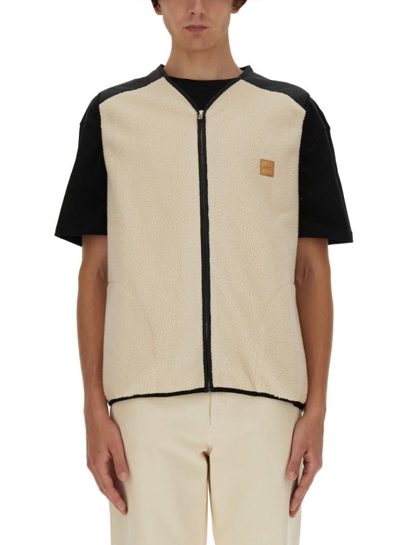 Apc A.p.c. Nate Vest In Neutrals