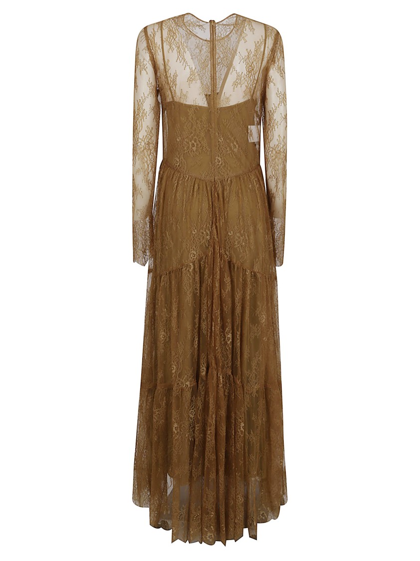 Shop Philosophy Di Lorenzo Serafini Maxi Dress With Lace Overlay And Flared Skirt