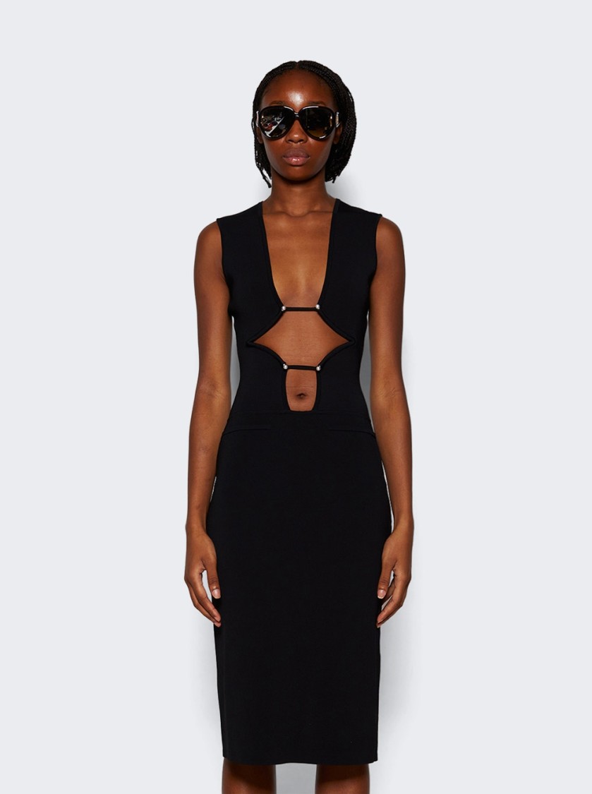 Christopher Esber Bracket Knit Dress In Black