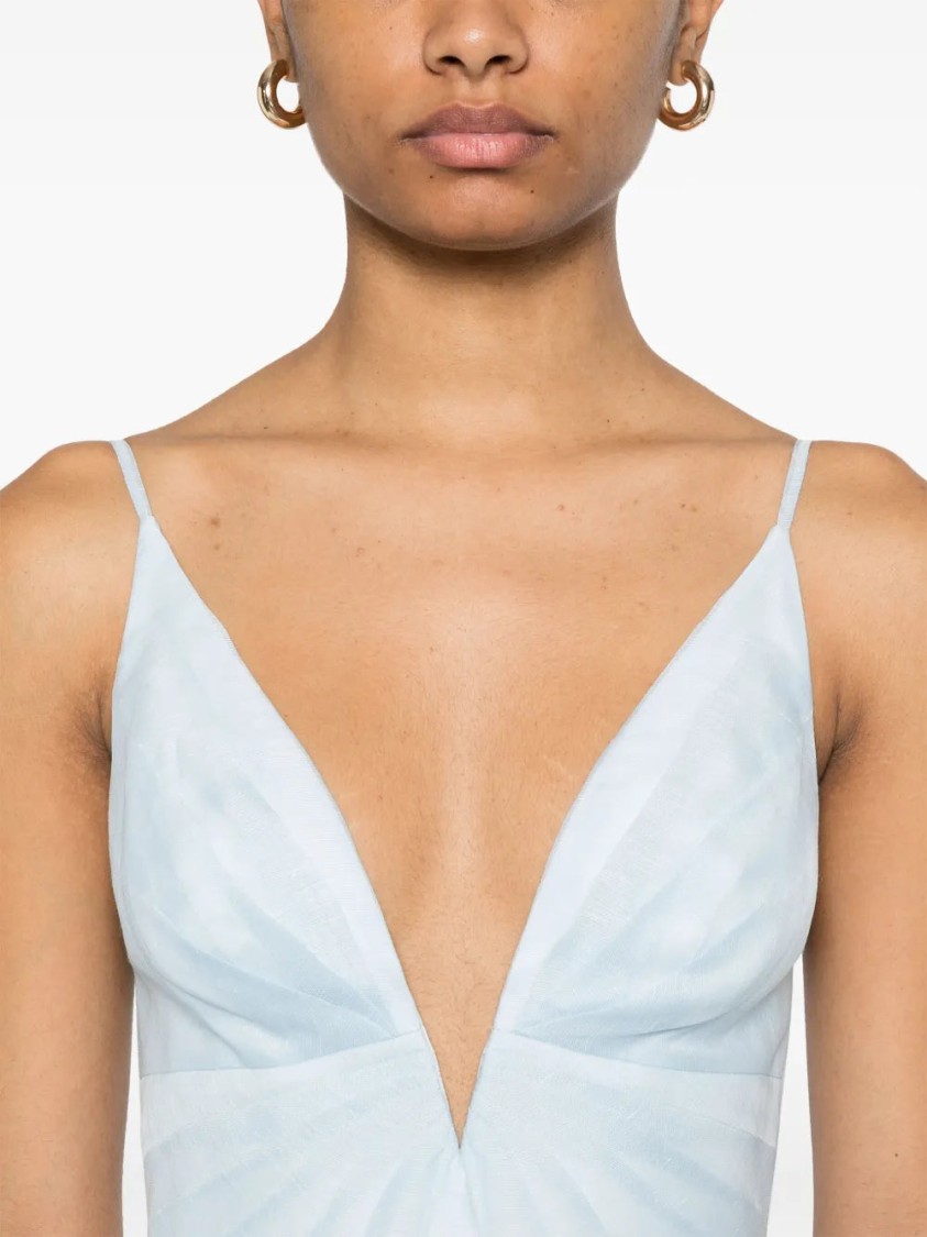 Shop Zimmermann Illuminate V-neck Midi Dress