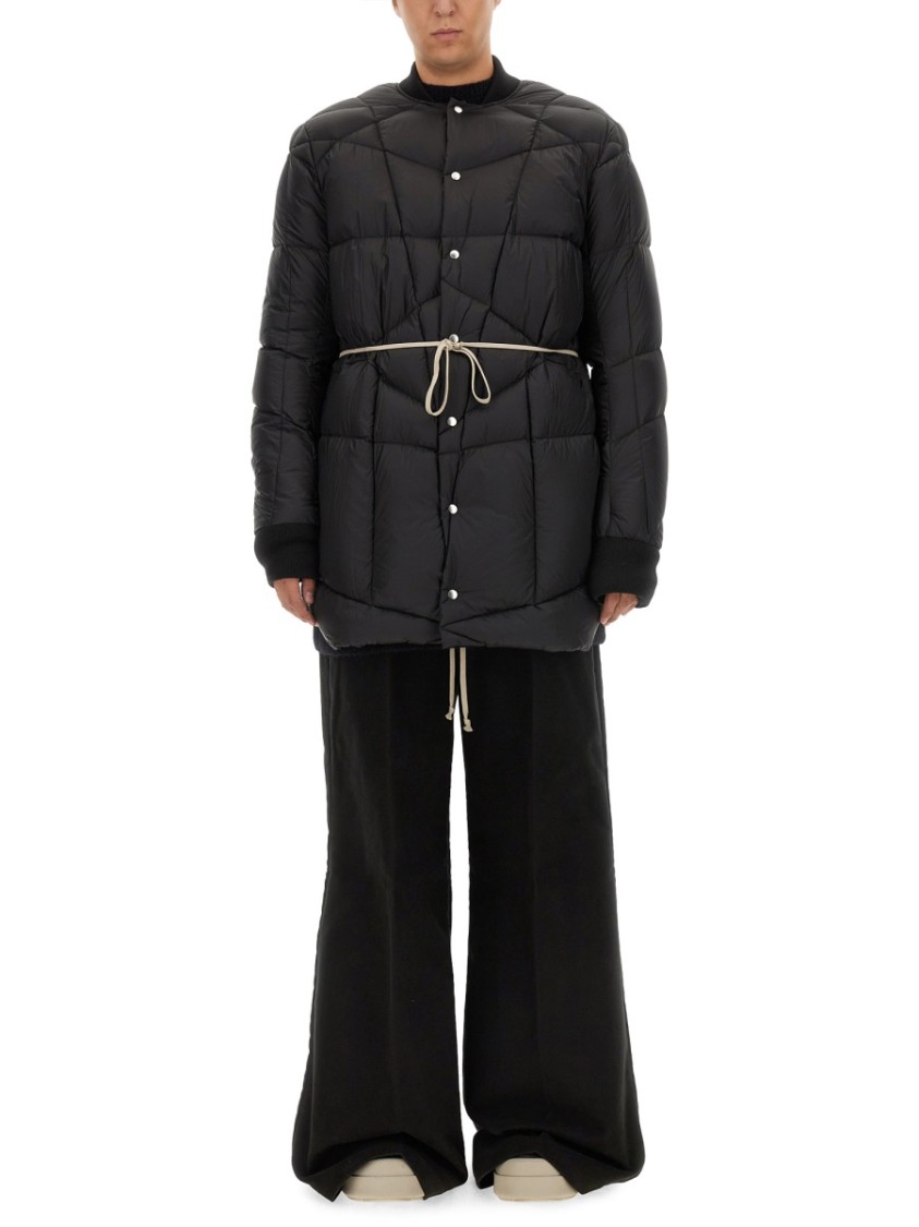 Rick Owens Mens Black Flight Liner Quilted-and-padded Regular-fit Shell-down Jacket In Black
