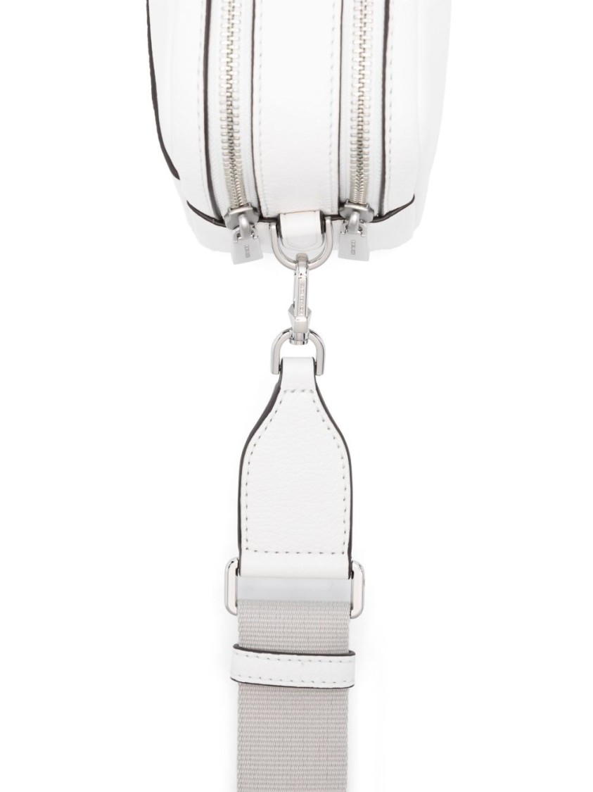 MICHAEL KORS MICHAEL KORS WHITE CALFSKIN SHOULDER BAG WITH CHAIN STRAP
