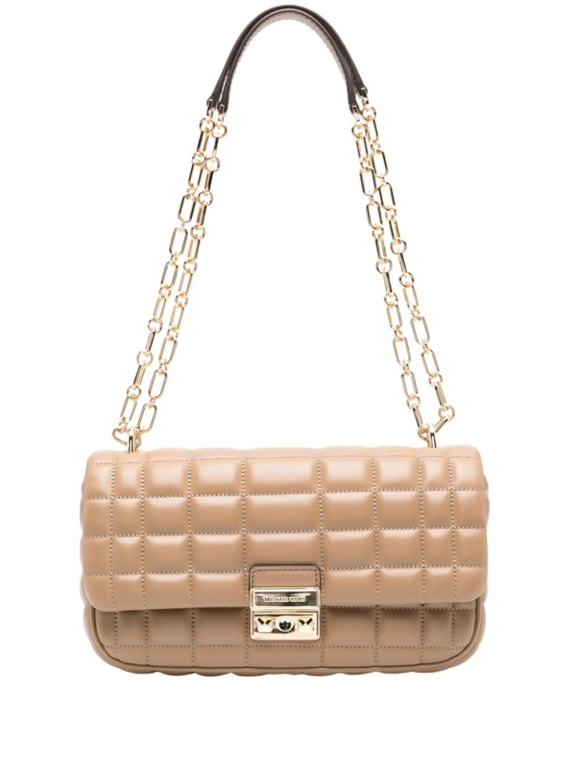 Shop Michael Kors Beige Quilted Handbag In Neutrals