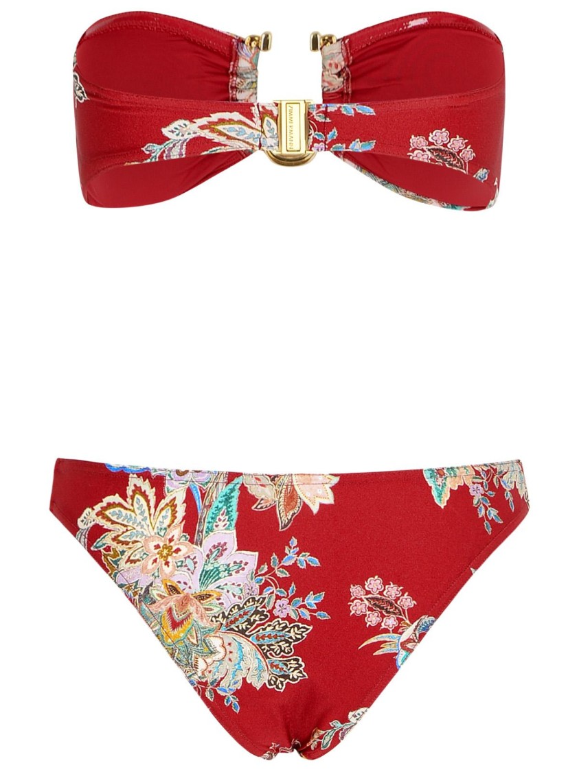 Zimmermann Rhiannon Knot Swimsuit In Multi