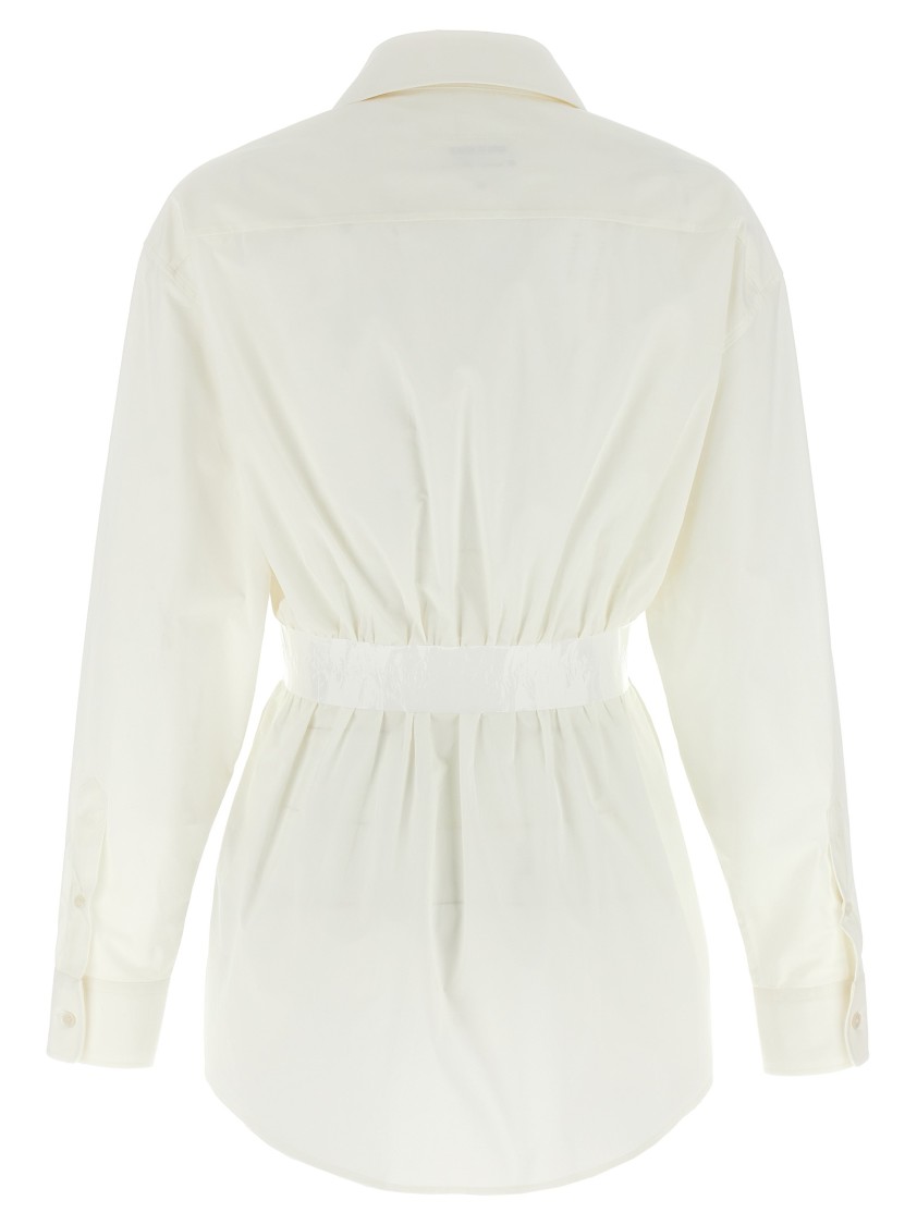Mm6 Maison Margiela Mm6 By Maison Margiela Tailored Cotton Poplin Shirt In White