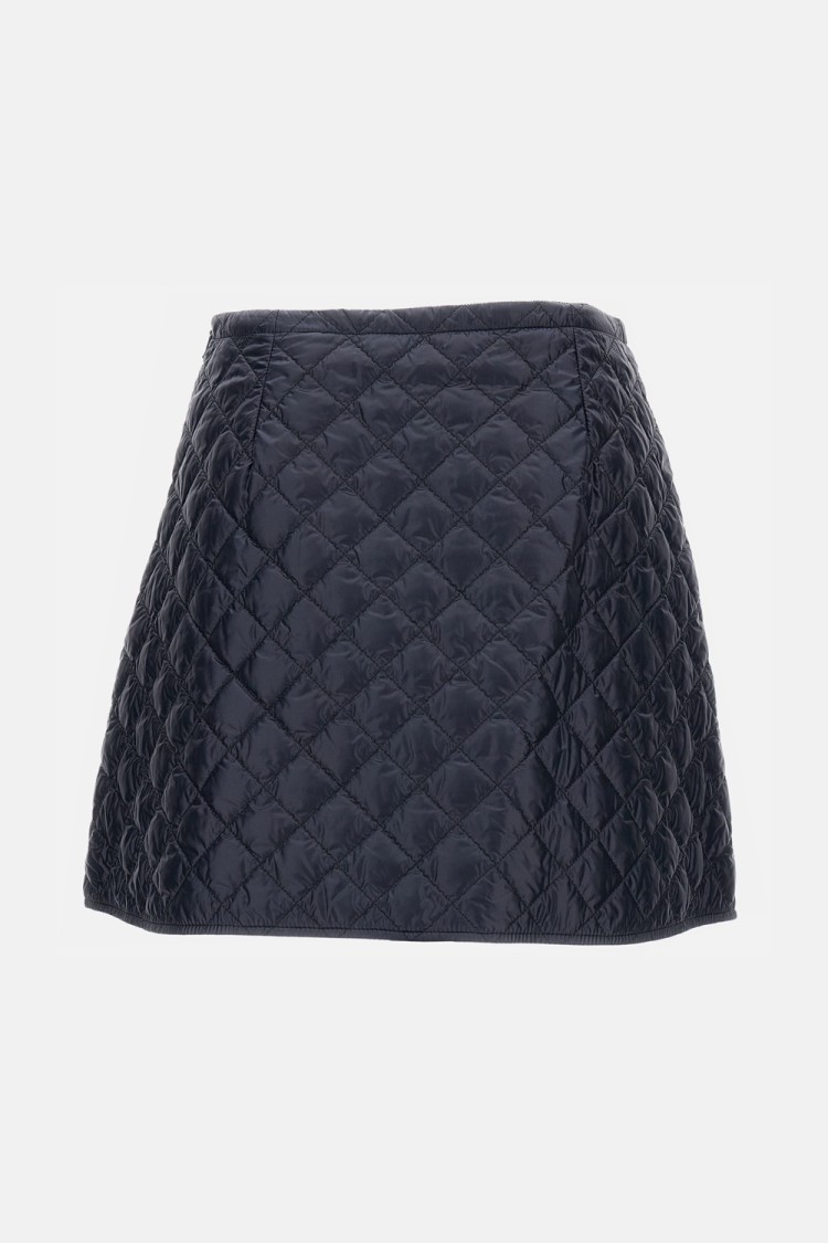 Moncler Flared Skirt With Quilted Pattern In Black