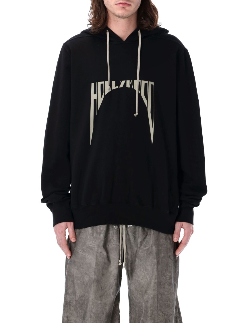 Rick Owens Drkshdw Drkshdw By Rick Owens Oversized Hoodie Black And Milk In Black