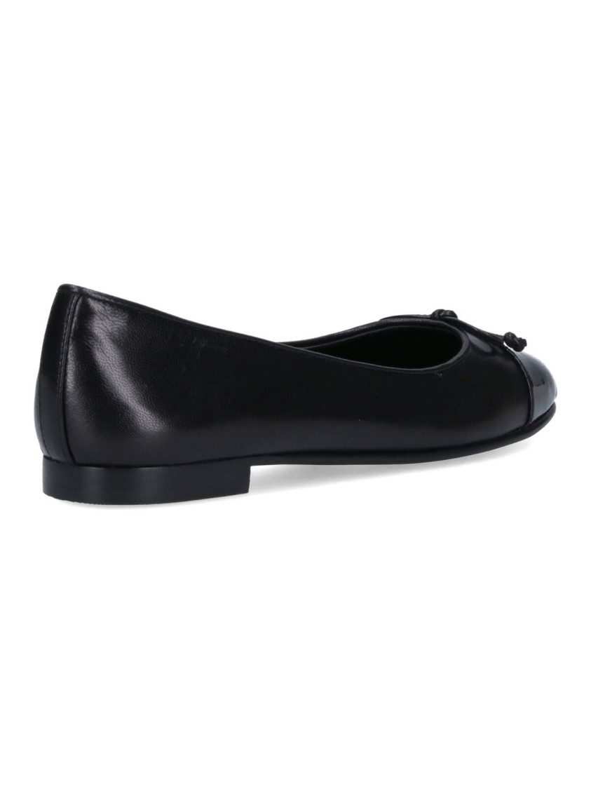 Shop Tory Burch Logo' Ballerinas – Black
