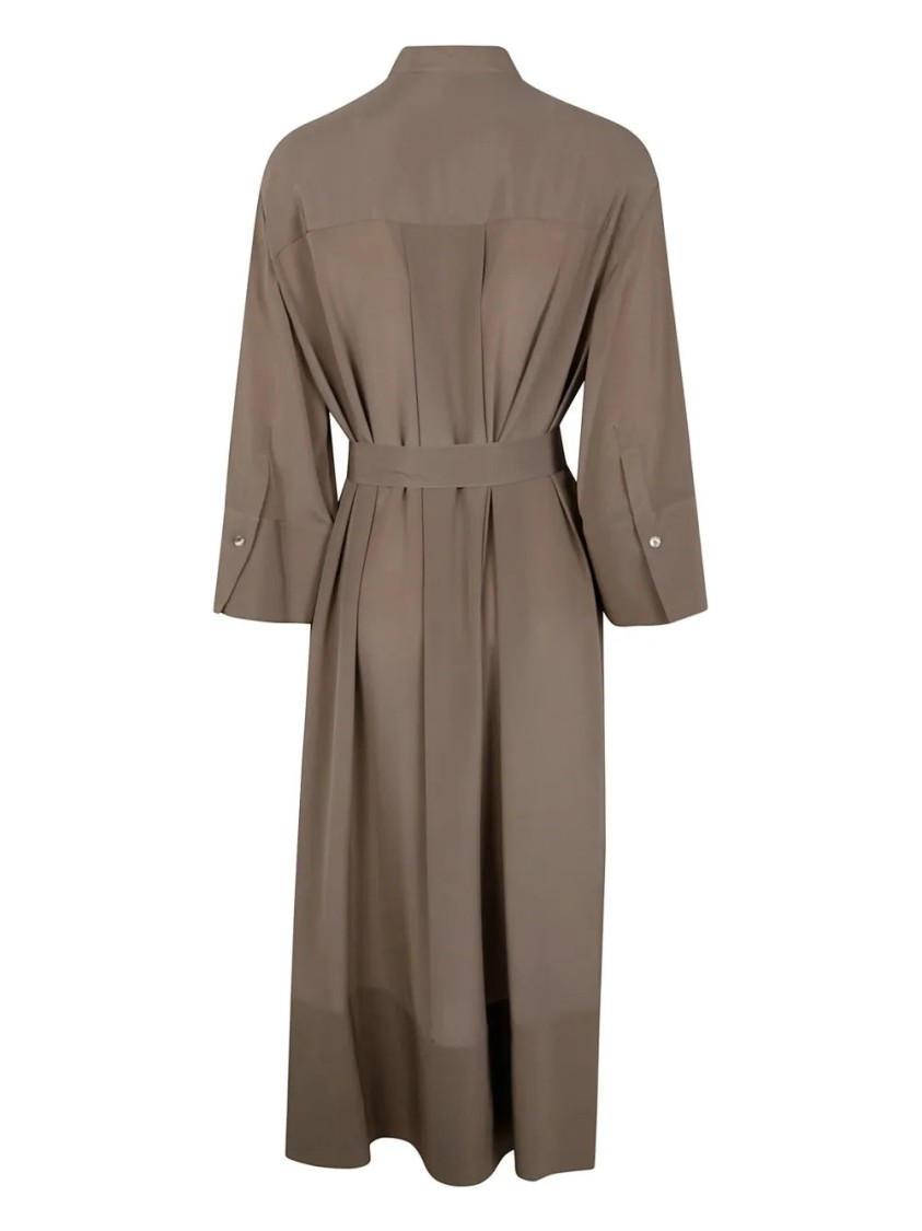 Joseph Darius Dress Crepe De Soie In Brown
