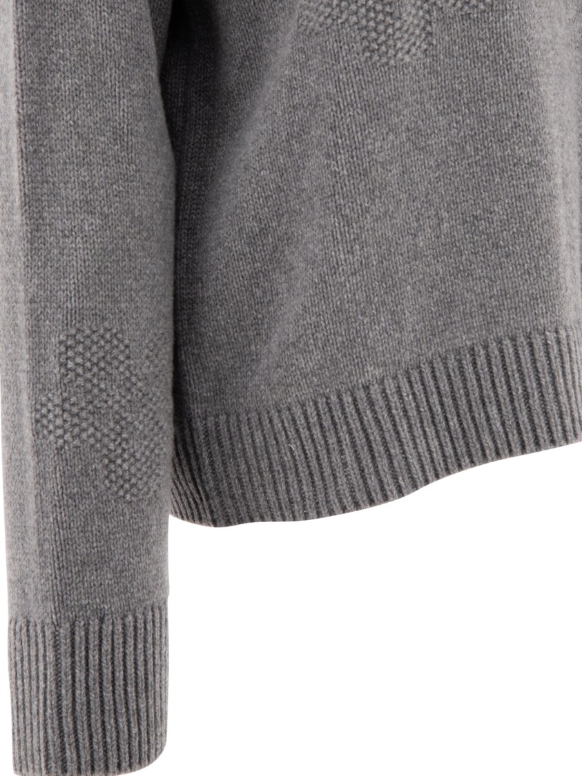 Cecilie Bahnsen Long-sleeved Sweater In Gray