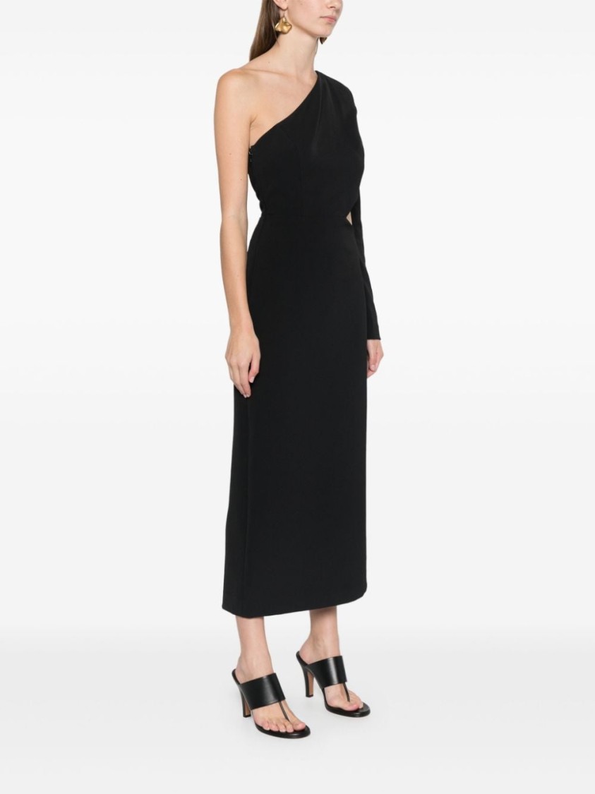 Shop Twinset Twin-set Black Dress With Cut-out Detail
