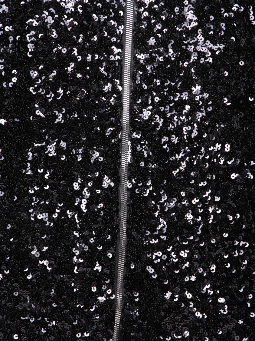 Herno Sequin-embellished Bomber Jacket In Black