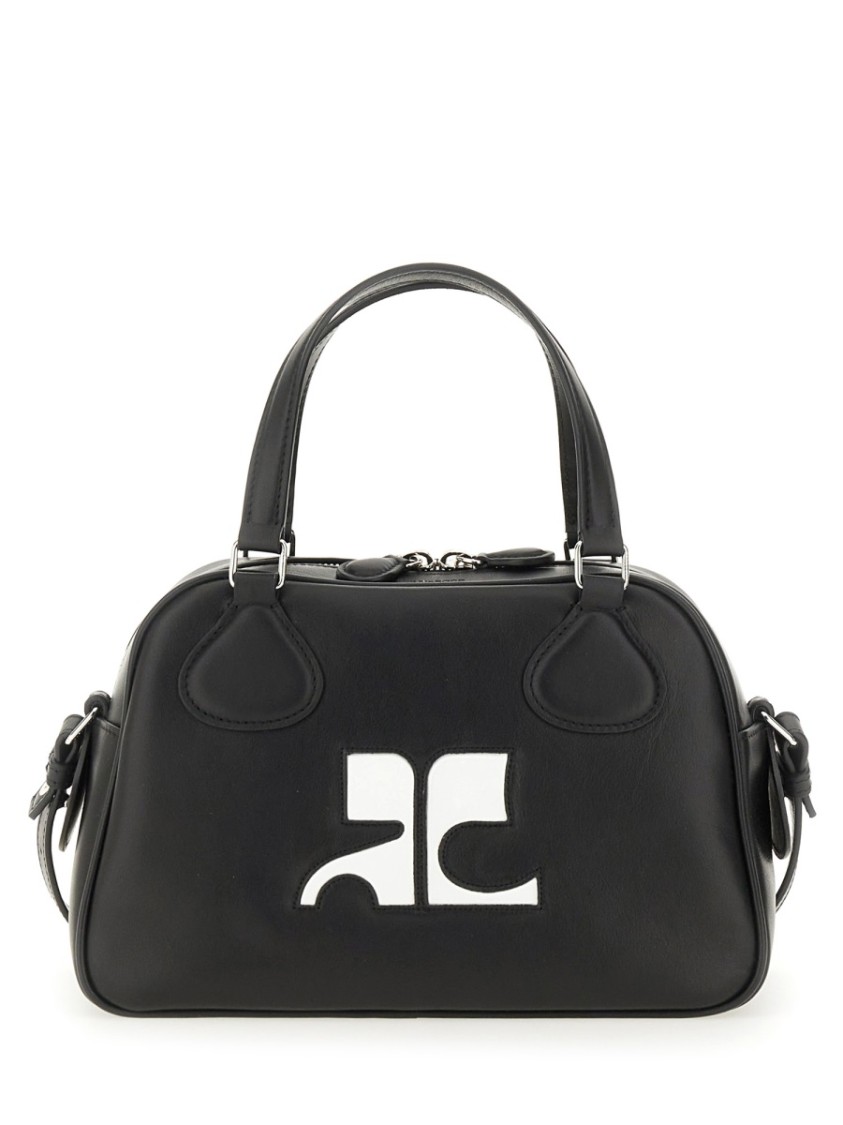 Courrèges "reedition" Bowling Bag In Black