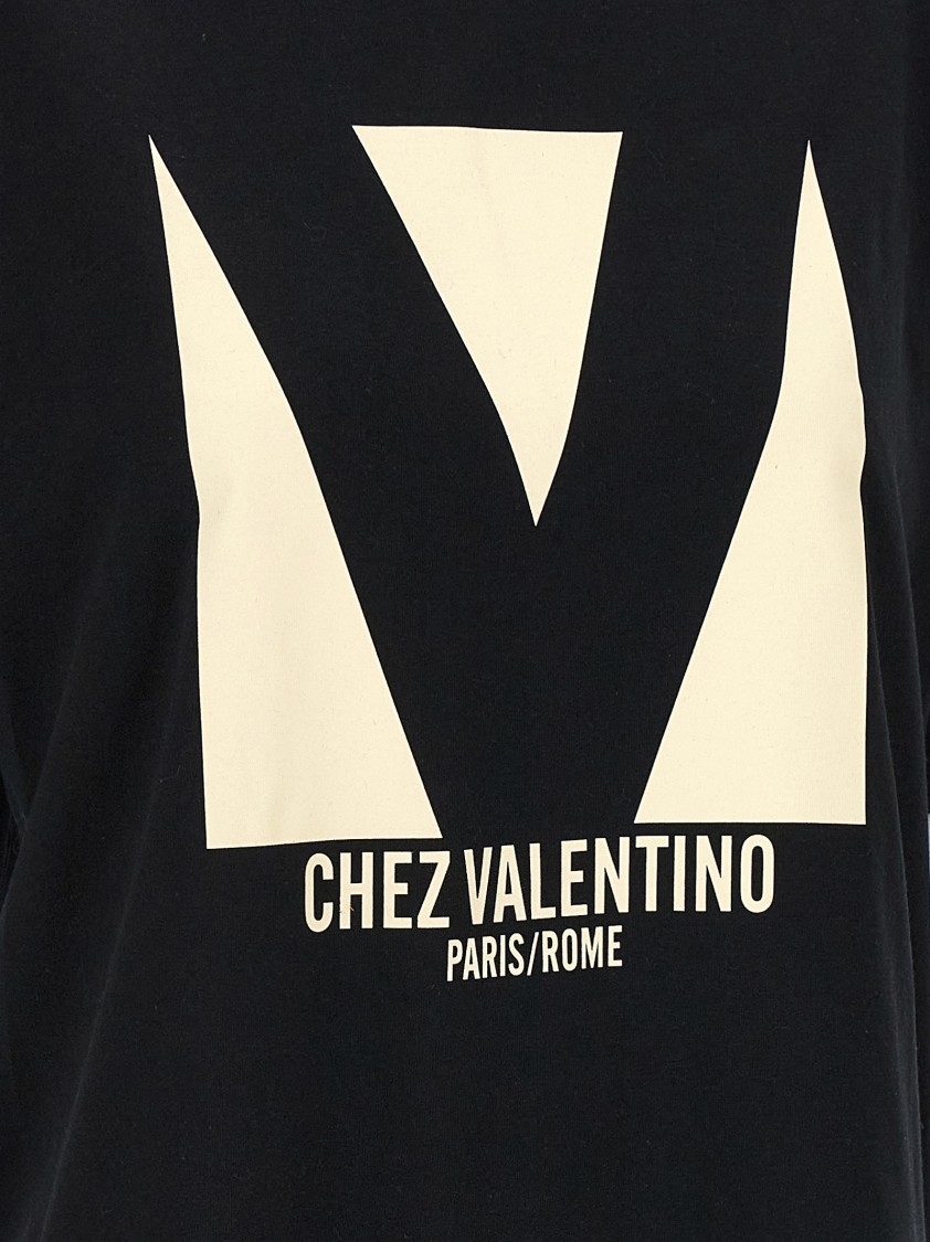 Valentino Garavani Cotton Jersey T-shirt In Black