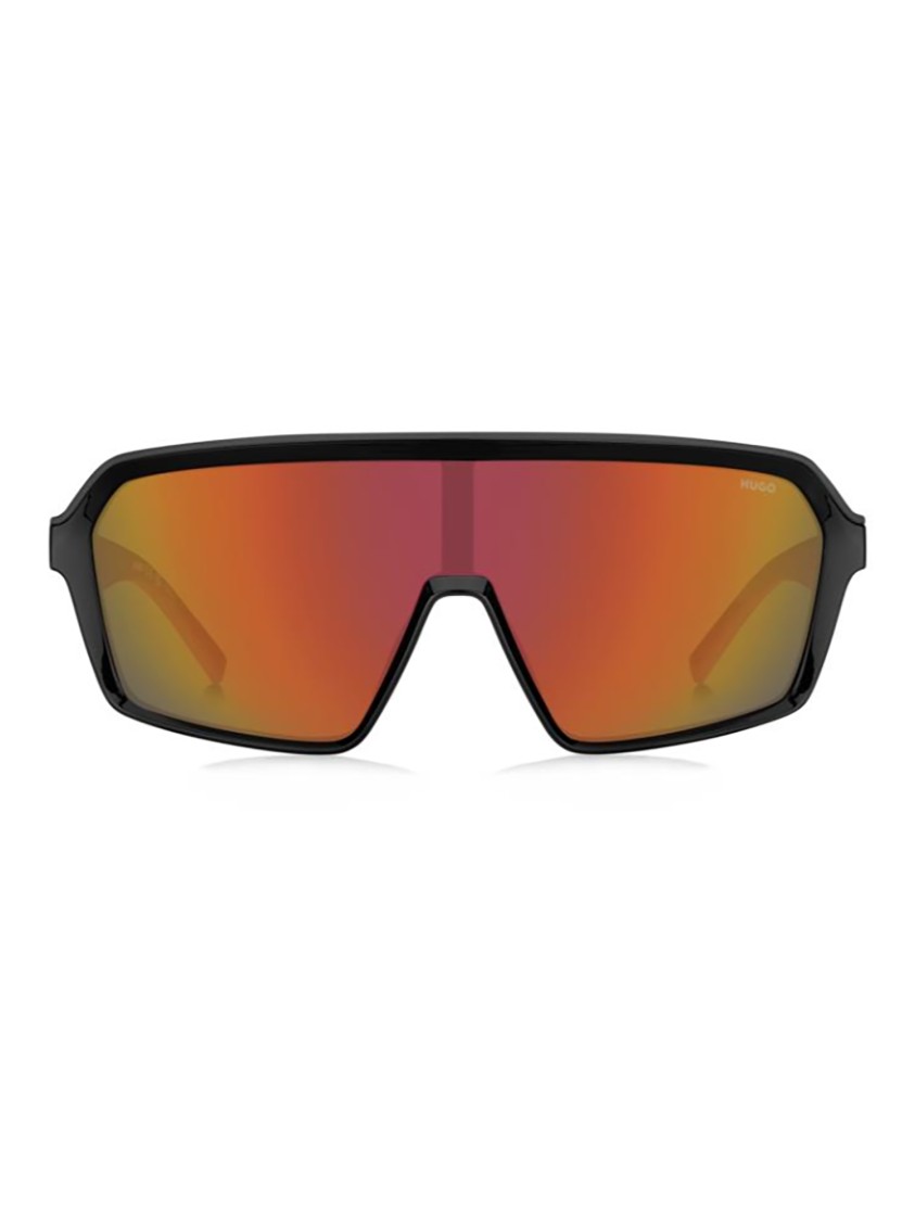 Hugo Boss Angular Black Sunglasses With Contrasting Temples
