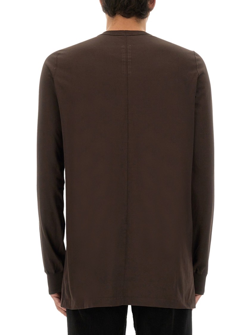 Rick Owens Relaxed Fit Long-sleeved T-shirt In Brown