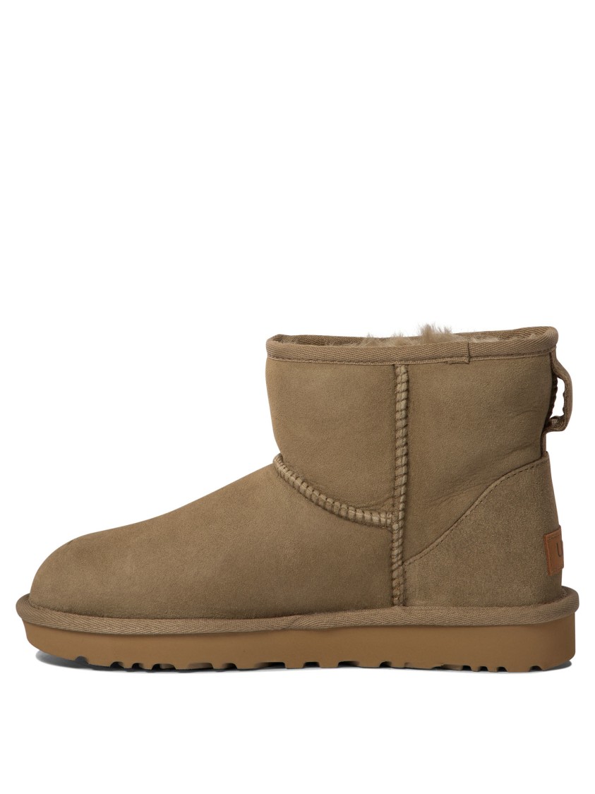 Ugg Suede Leather Ankle Boots In Brown