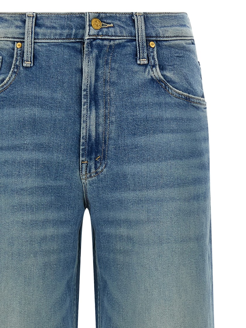 Mother The Spinner Zip Sneak Jeans In Blue
