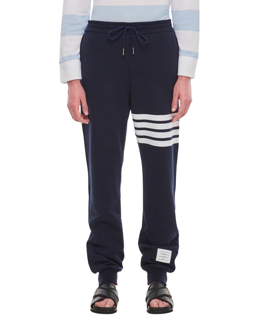 Thom Browne Classic Loopback 4-bar Sweatpants In Blue