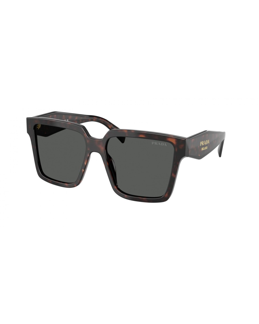 Prada Oversized Geometric Eyewear With Dark Grey Lenses