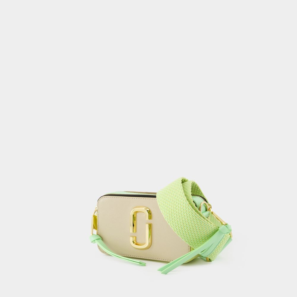 Marc Jacobs The Snapshot Peppermint Multi Leather Camera Bag In Green