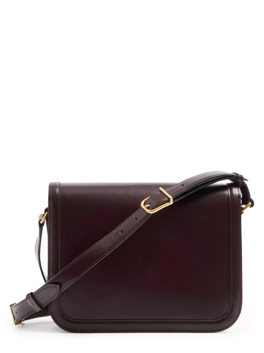 Valentino Garavani 9to5 Leather Shoulder Bag With Vlogo Signature Closure
